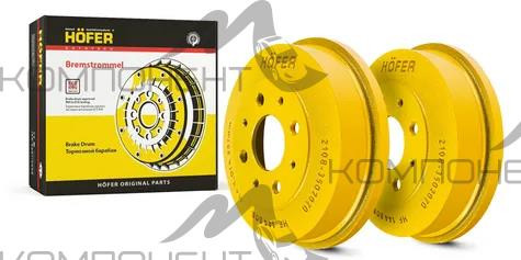 Барабан тормозной 2108-09 чугун (HOFER) (2шт) желтый