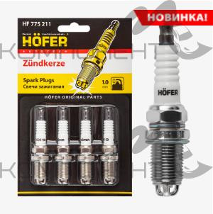 Свеча зажигания HOFER Лада 2110 инж. 16V 3-х эл. (1мм, R, Cu) (4шт) блистер