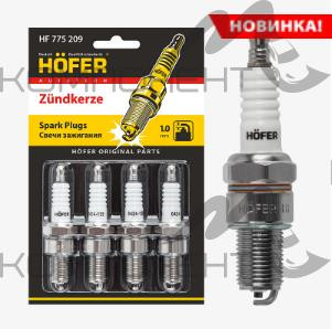 Свеча зажигания HOFER Лада 2110 инж.  8V (1мм, R, Cu) (4шт) блистер
