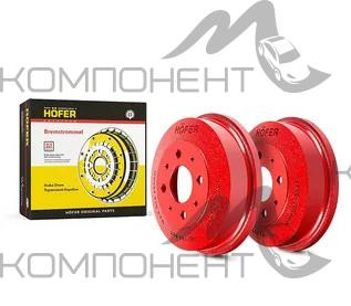 Барабан тормозной 2108-09 чугун (HOFER) (2шт) красный