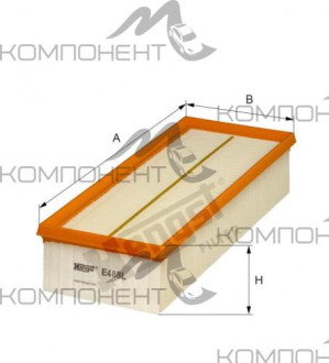 Фильтр воздушный E488L  Hengst