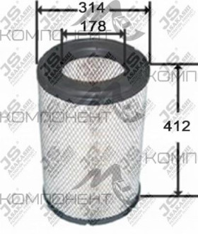 Фильтр воздушный A-283  JS    SA-283V