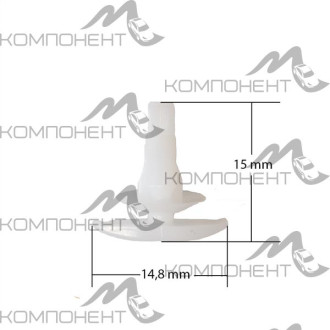 Покер крепления уплотнительной резинки дверей (ONE) KJ-392