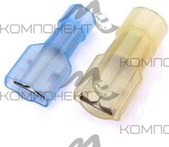 Разъем эл. провода наружный 6,3мм (с закрытой изоляцией)