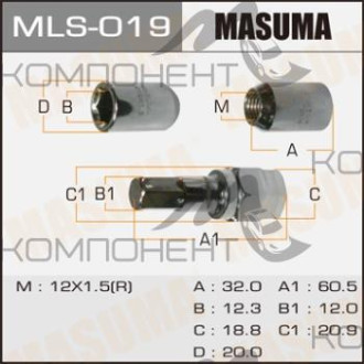 Гайка (MASUMA) 12*1,5 под 6-гранник