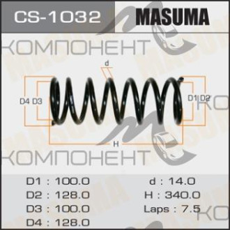 Пружина задней подвески (Masuma) IPSUM/ SXM10, CXM10