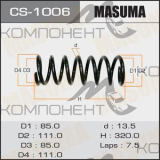 Пружина передней подвески (Masuma) MARKII/CHASER/ JZX100