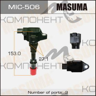 Катушка зажигания MASUMA (передняя)  HO L12A1/ L13A1/ L13Z1/ LDA1, LDA2 гибрид/ L13A7/ L13Z1