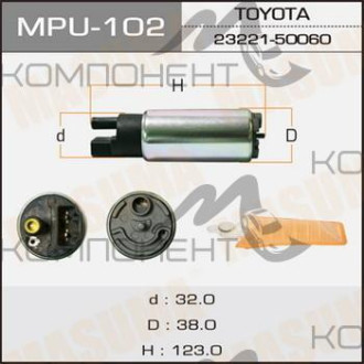 Бензонасос "Masuma" TOYOTA V=2000-4000