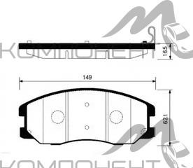 Колодки передние дисковые 0068 (PN) (Madfil) Chevrolet Captiva 06~, OPEL ANTARA 06~