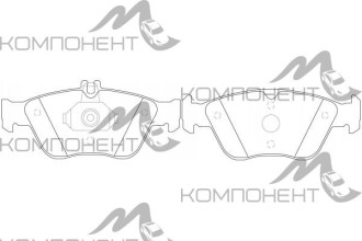 Колодки передние дисковые 0026W (PN) (Madfil) MB C/CL/CLK/E/SLK-Class 95~03 с датчиком