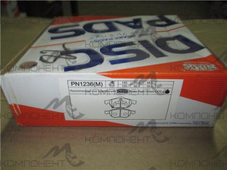 Колодки передние дисковые 1236 (PN) (Nibk) TY Avensis (Euro)/ Avensis Verso 01~03