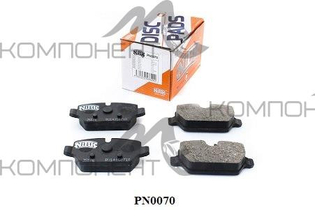 Колодки задние дисковые 0070 (PN) (Nibk) BMW 1 04~, 3 05~ под датчик