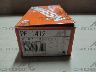 Колодки передние дисковые 1412 (PF) (Nisshinbo) TO RAV4 1# 94-00 2# 00-05 RR