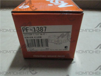 Колодки передние дисковые 1387 (PF) (Nisshinbo) Land Cruser 90 (KDJ9#,KZJ9#,VZJ9#)/Land Cruser Prado