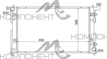 Радиатор (SAT) TOYOTA VISTA/ARDEO 1AZ/1ZZ/3S 98-03 "Распродажа"