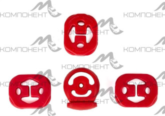 Ремкомплект крепления глушителя 2170 (3 пряника+1 будильник) полиуретан (ПИК)