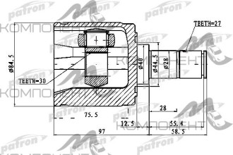ШРУС 30*40*27 (Patron)