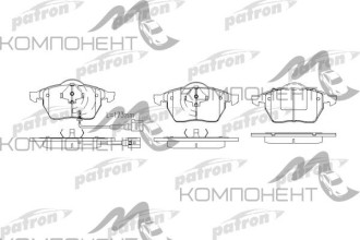 Колодки передние дисковые 0300W (PN) (Patron) AUDI: A3 96-, TT 98-, TT Roadster 99-, SEAT: LEON 99-,