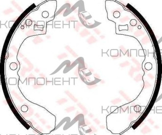 Колодки задние барабанные 3347 (FN) (Patron) KIA: RIO 1.3-1.5 00>