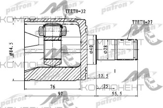 ШРУС 32*40*27 (Patron)