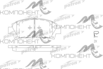 Колодки передние дисковые 1362 (PN) (Patron) TOYOTA: AVENSIS 99-03, AVENSIS Liftback