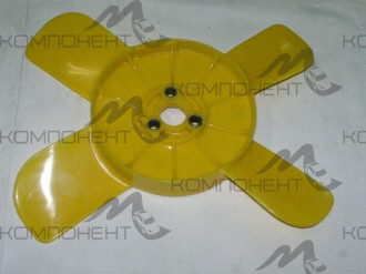 Вентилятор охлаждения радиатора 2101 (крыльчатка) 4-л. желтый/белый (Димитровград)