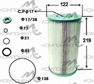 Фильтр масляный O-621  RB