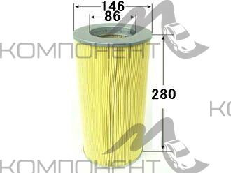 Фильтр воздушный A-186   RBA 242