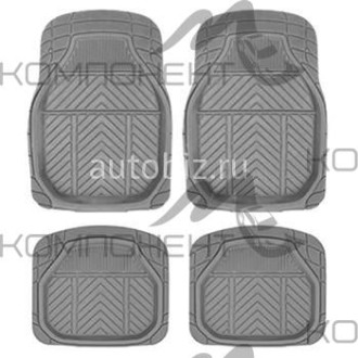 Коврик салона 4пр. CARFORT "Rovers 7" термопласт серый (70*49/49/47)