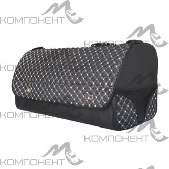 Органайзер в багажник CARFORT CUBE 110 (66*32*30) стеганый,черный, с белой прострочкой