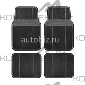 Коврик салона 4пр. CARFORT "MotoRed 1" резина черный (42*63/42*34,5)