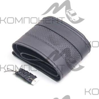 Оплетка руля M кожа CARFORT HandMade черная