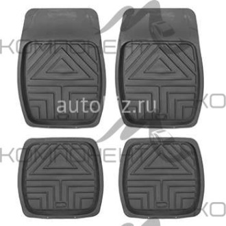 Коврик салона 4пр. CARFORT "Rovers 2" термопласт черный (70*49/47*49)