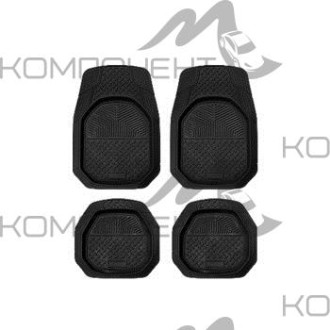 Коврик салона 4пр. CARFORT "Rovers 8" термопласт черный (70*49/49*48)