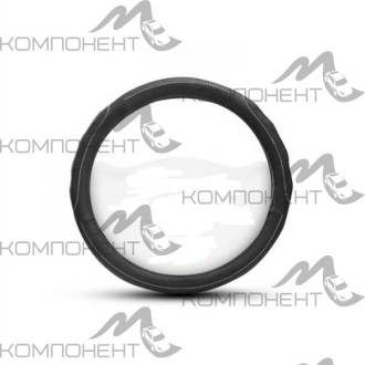 Оплетка руля M кожа CARFORT Skin ребристые вставки черная