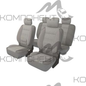 Авточехлы ткань 13пр. CARFORT CityStyle с большой поясничной подушкой серый