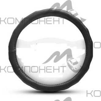 Оплетка руля M экокожа CARFORT Bone рельефные ребра черная