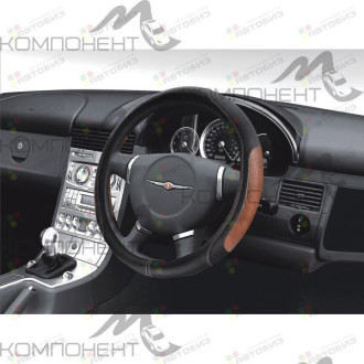 Оплетка руля M кожа CARFORT Skin черно-коричневая