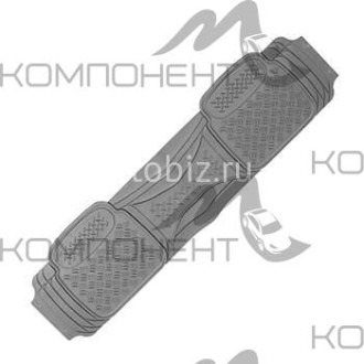 Коврик салона 1пр. CARFORT "Rovers 4" термопласт задн. серый 43,5*158