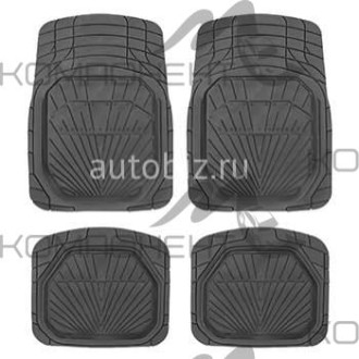 Коврик салона 4пр. CARFORT "Rovers 1" термопласт черный (79*51,5/47/50)
