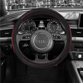 Оплетка руля S экокожа CARFORT Sky Line красный кант