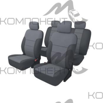 Авточехлы ткань  9пр. CARFORT Shield серый