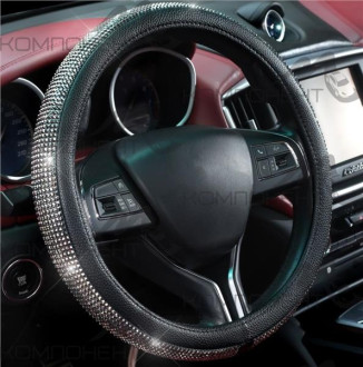 Оплетка руля M кожа CARFORT Iris 12 темные кристаллы