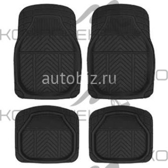 Коврик салона 4пр. CARFORT "Rovers 7" термопласт черный (70*49/49/47)