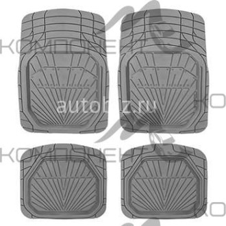 Коврик салона 4пр. CARFORT "Rovers 1" термопласт серый (79*51,5/47*50)