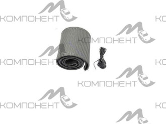 Оплетка для перетяжки руля M кожа нат. ШНУРОВКА Серая