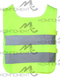 Жилет накидка светоотражающий (зеленый) ГОСТ