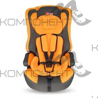 Автокресло детское Веселый Ежик I II III (9-36кг/9мес-12лет) оранж