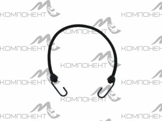 Резинка для крепления багажа 100см/12мм стальной крюк, усиленная резина, черный